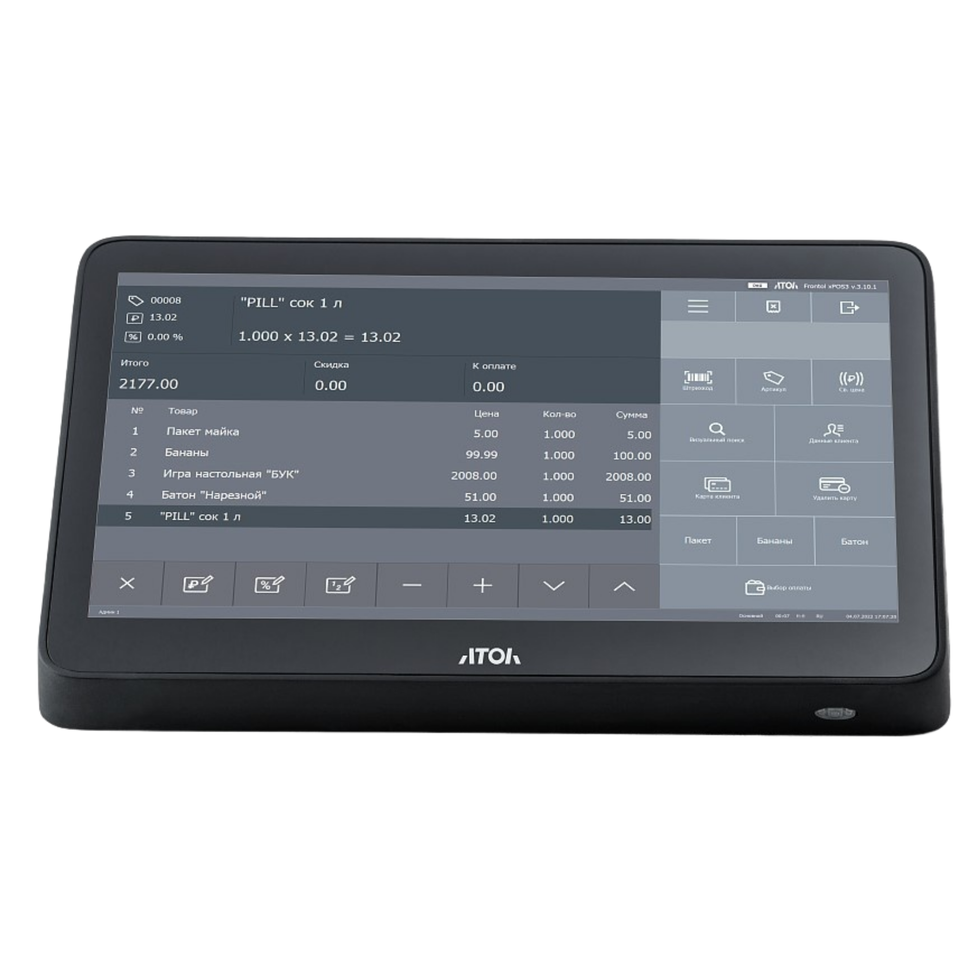 Сенсорный терминал АТОЛ Optima V7 Lite (11.6