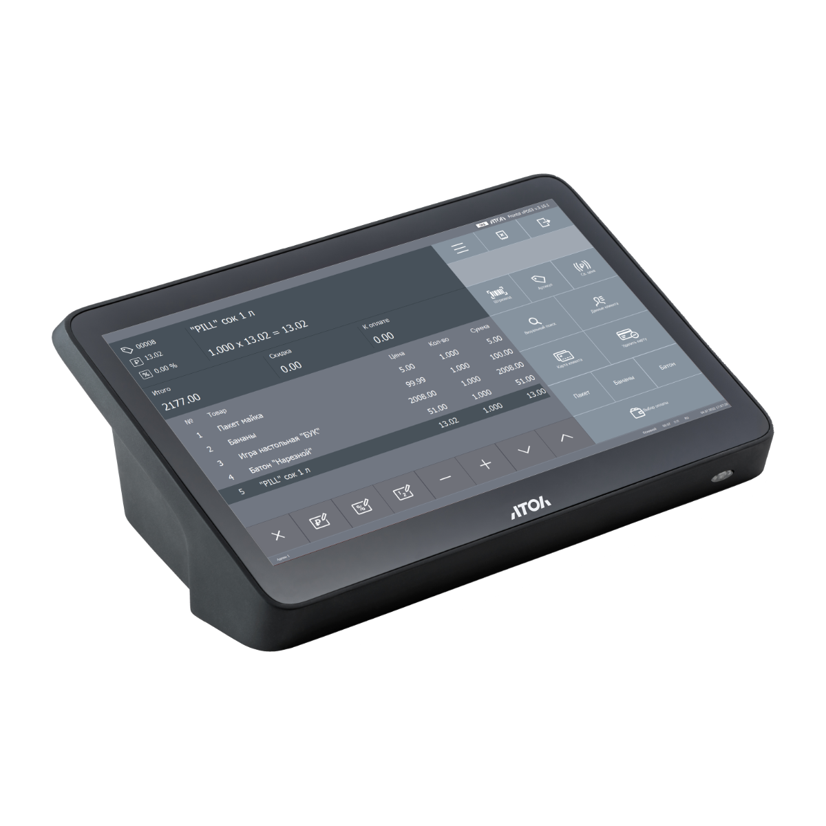 Сенсорный терминал АТОЛ Optima V8 (11.6", N100, 8 ГБ DDR4, SSD 128 Гб M.2, с АКБ)