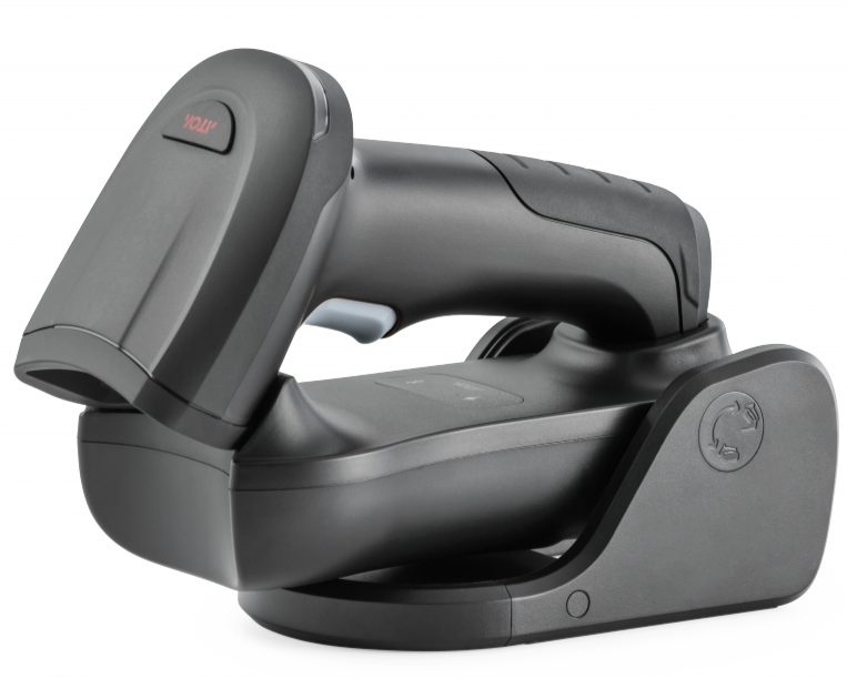Беспроводной сканер штрихкода АТОЛ SB3100 BT (2D, черный, USB, Bluetooth 5.0, IP42, c подставкой)