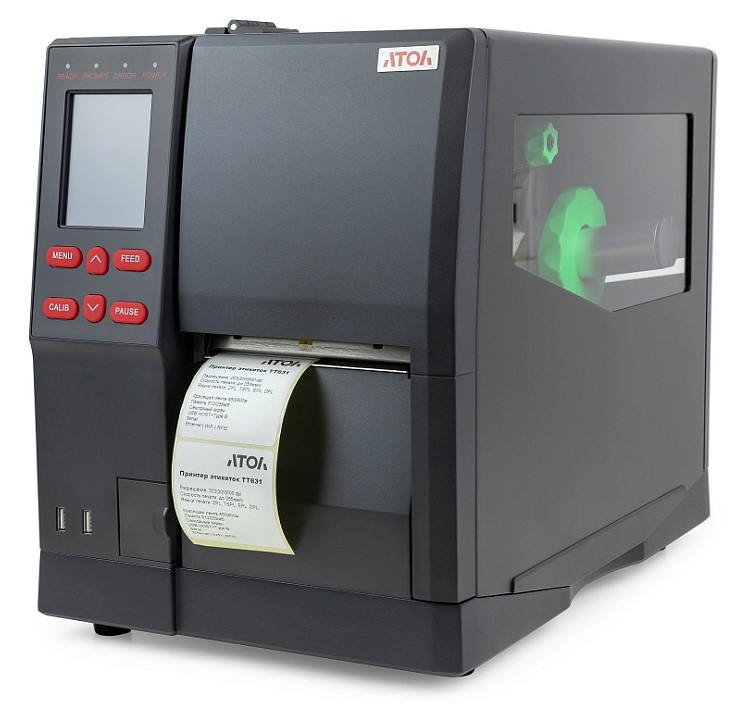 Принтер этикеток АТОЛ ТТ631 (термотрансферный, 203 dpi, USB, RS-232, Ethernet, ширина печати 104 мм, скорость печати 355 мм/сек)