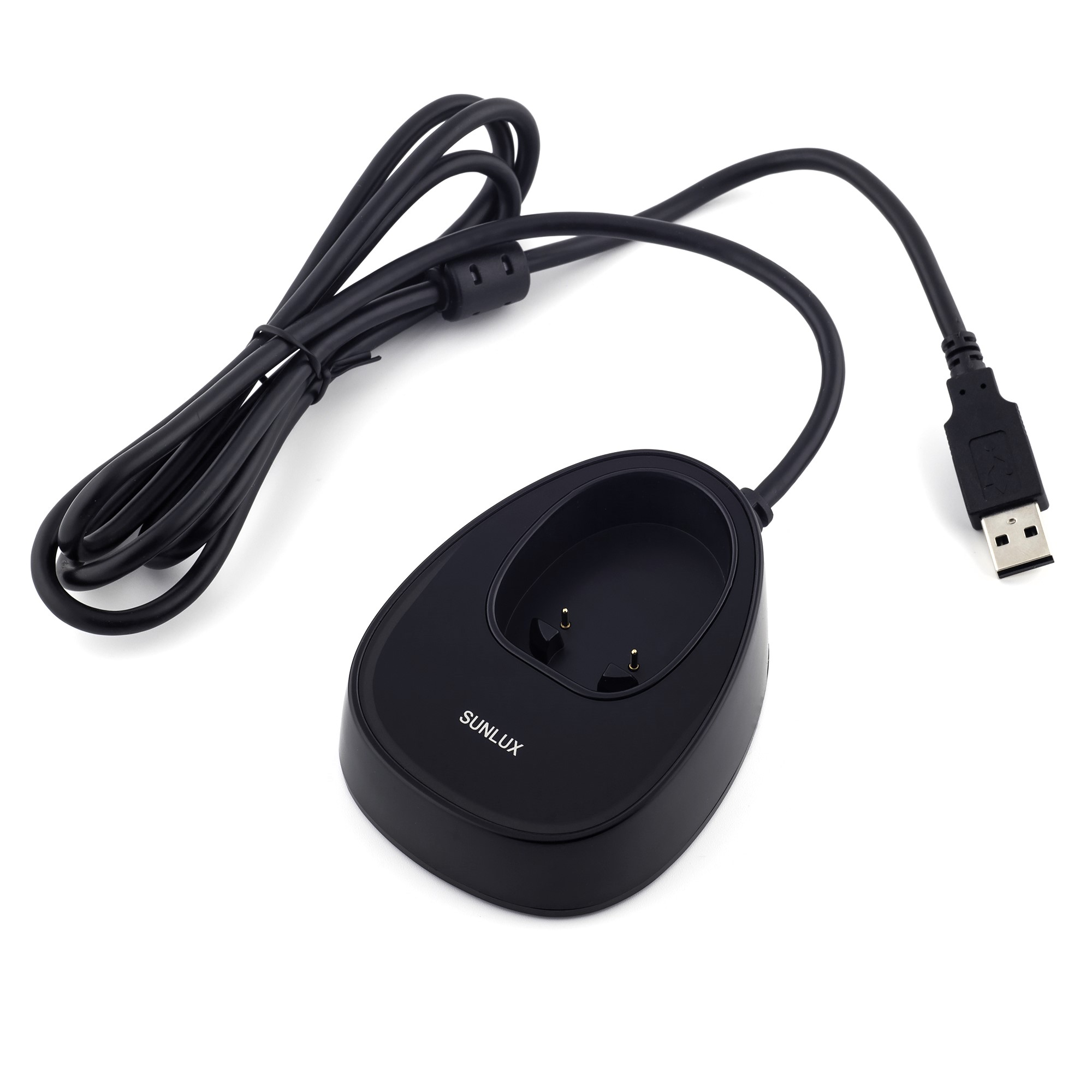 Беспроводной сканер штрих-кода 2D Sunlux XL-9610 (черный, USB, Bluetooth, c подставкой)