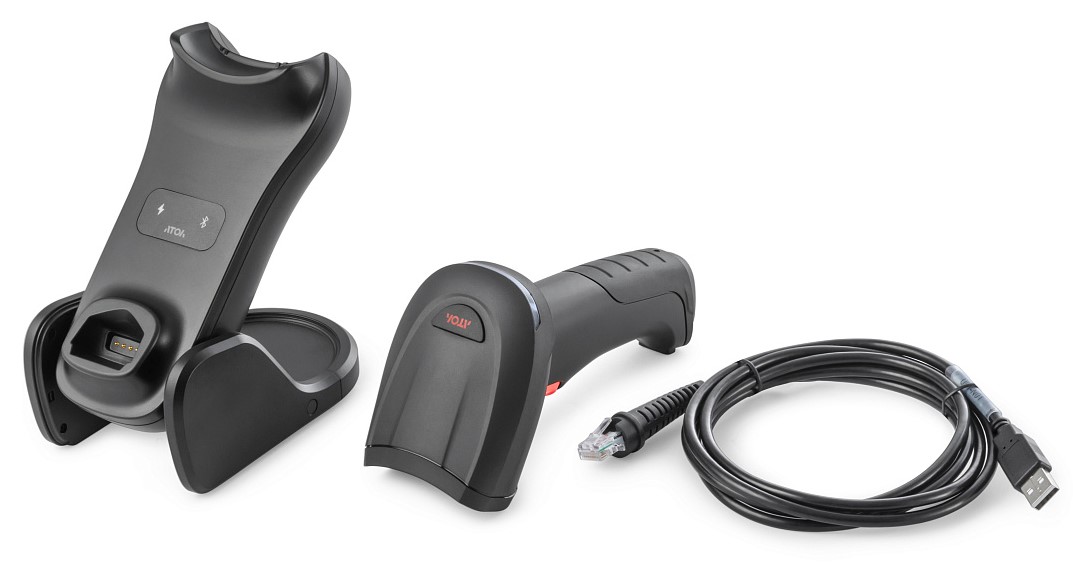 Сканер штрихкода АТОЛ SB5100 BT   (2D, черный, USB, Bluetooth 5.0, IP42, c подставкой, упаковка 1 шт.)