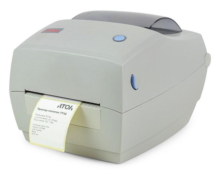 Принтер этикеток АТОЛ ТТ42 (термотрансферный, 203 dpi, USB, RS-232, Ethernet)