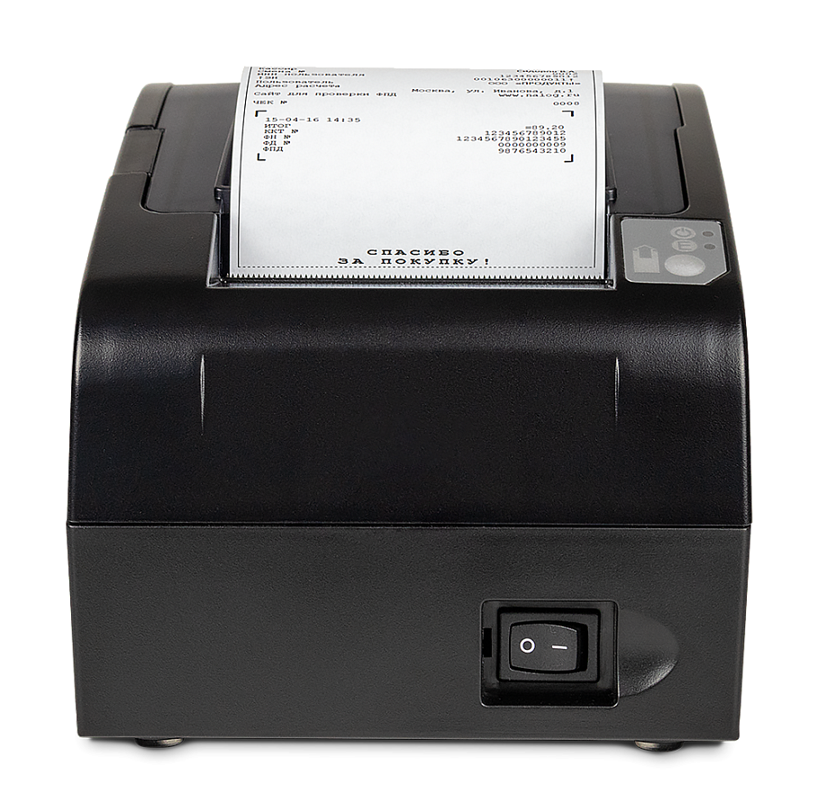 Фискальный регистратор АТОЛ FPrint-22ПТК. Черный. USB. RS-232. Ethernet. 5.0