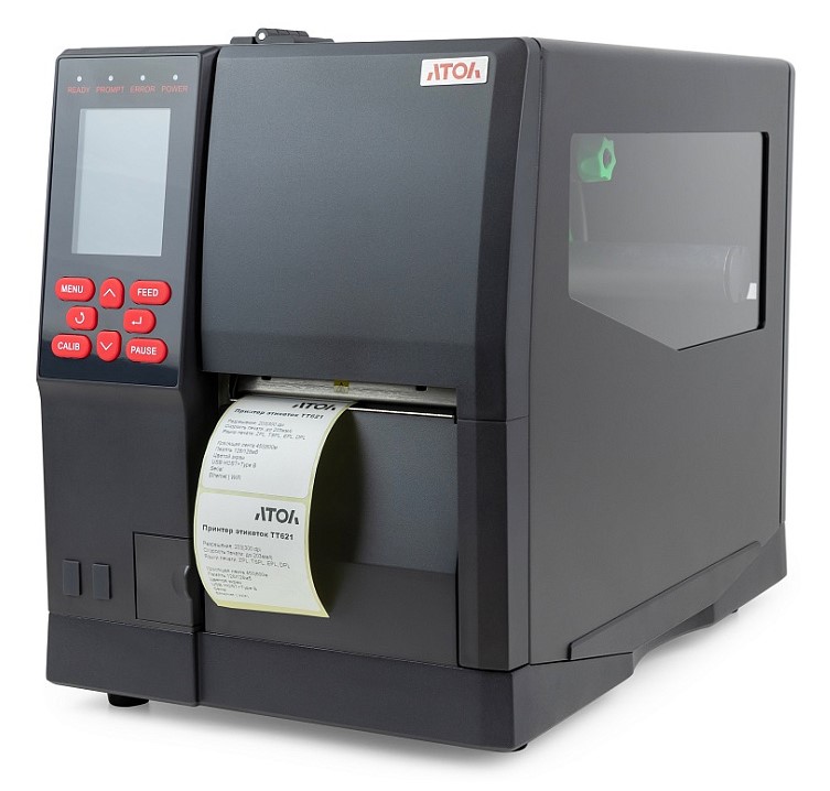 Принтер этикеток АТОЛ ТТ621 (термотрансферный, 300 dpi, USB, RS-232, Ethernet, ширина печати 104 мм, скорость печати 150 мм/сек)